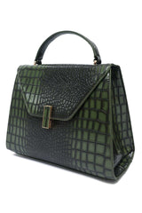 EMPIRE GRID HAND BAG-GREEN
