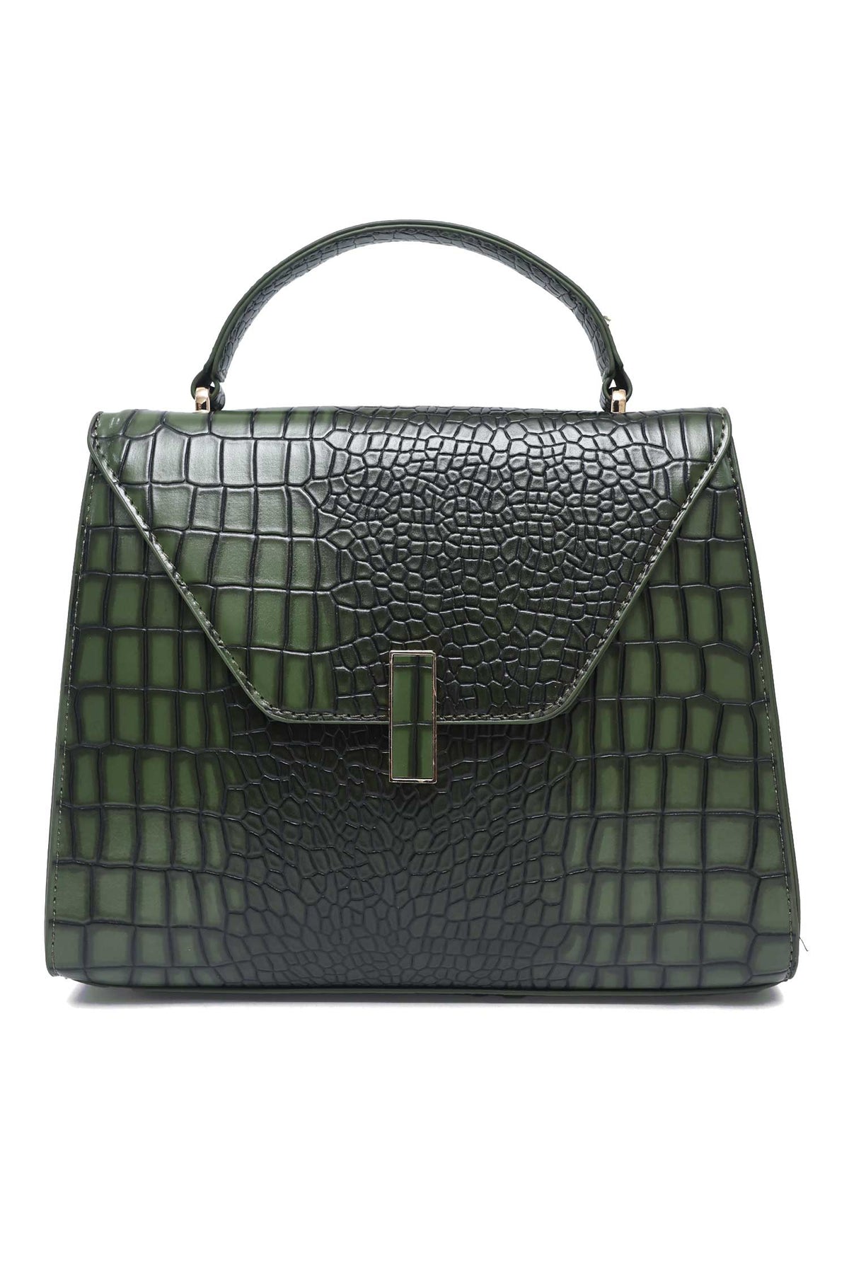 EMPIRE GRID HAND BAG-GREEN