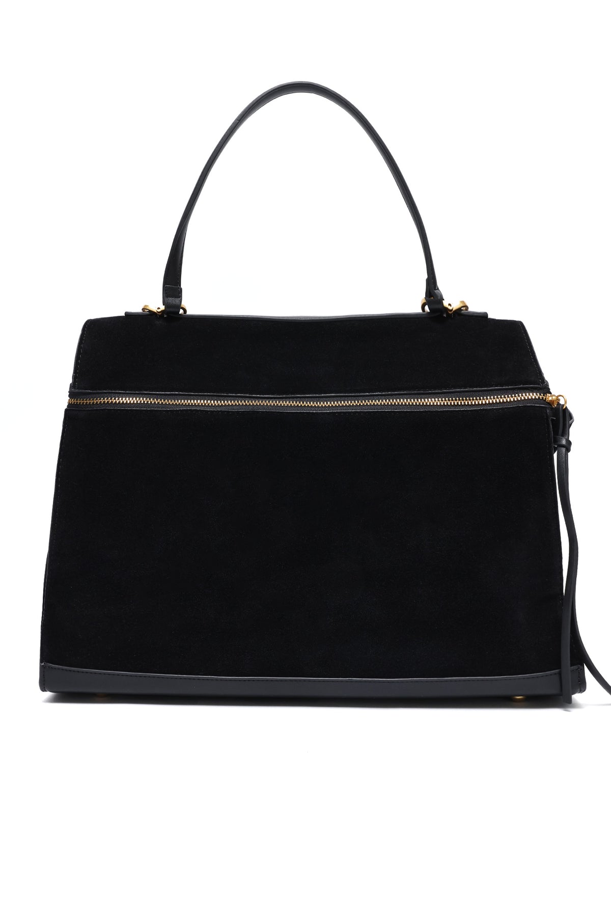 SUEDE HANDBAG - BLACK