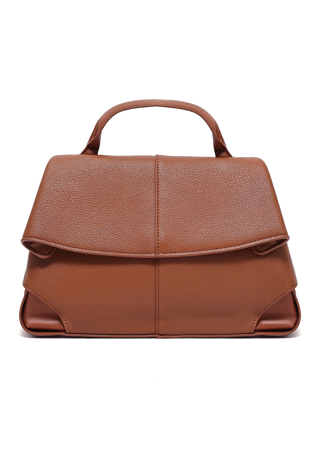 STRUCTURED HANDBAG - CAMEL