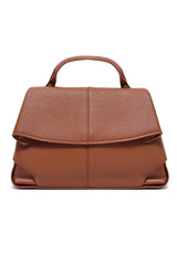 STRUCTURED HANDBAG - CAMEL