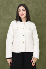 TEXTURED  JACKET-WHITE