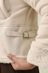 MARBLE EDGE WARM JACKET-BEIGE