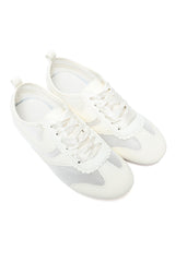 SPORT CHIC MESH LACE-UP RIBBON SNEAKER-WHITE
