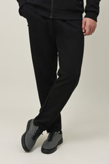 CUFFED FLEECE BOTTOM-BLACK