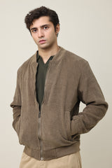 RIBSTITCH CORE JACKET-DK/OLIVE