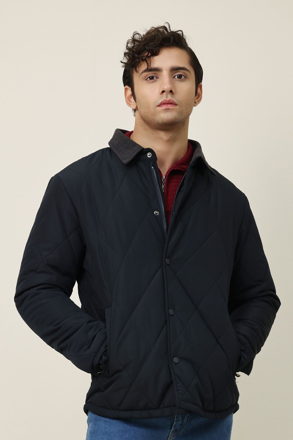 CITYLINE PADDED JACKET-NAVY