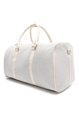 CANVAS WEEKENDER DUFFLE BAG-OFFWHITE