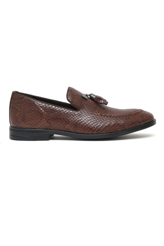 COBRALUX TEXTURED TASSEL FORMAL-COFFEE