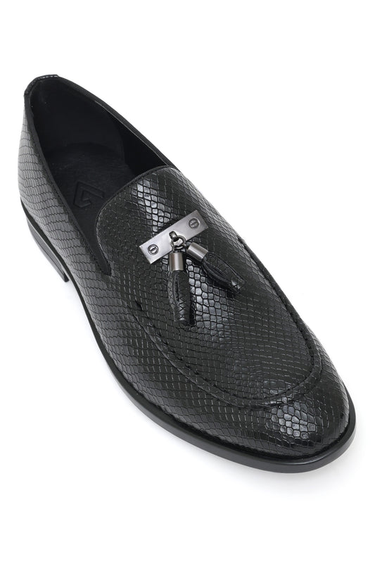 COBRALUX TEXTURED TASSEL FORMAL-BLACK