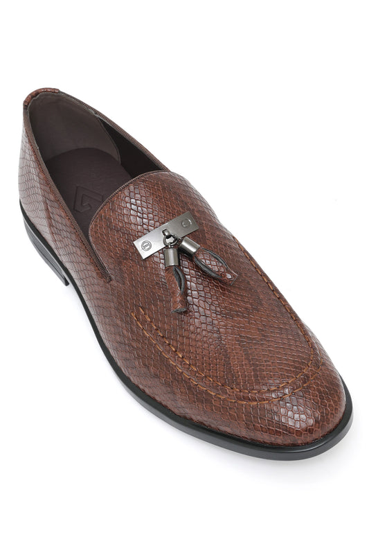 COBRALUX TEXTURED TASSEL FORMAL-COFFEE