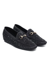 ASTORIA CRYSTAL HORSEBIT LOAFER-BLACK