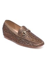 ASTORIA CRYSTAL HORSEBIT LOAFER-KHAKI