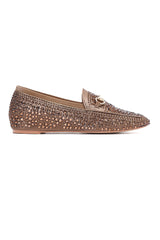 ASTORIA CRYSTAL HORSEBIT LOAFER-KHAKI