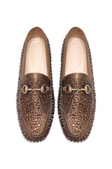 ASTORIA CRYSTAL HORSEBIT LOAFER-KHAKI
