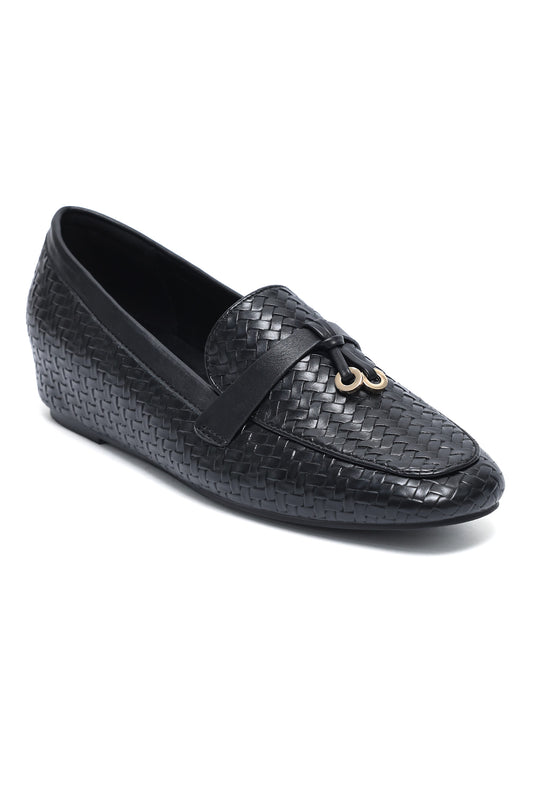 SIENNA WOVEN RING LOAFER-BLACK