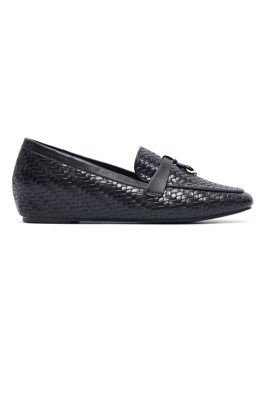 SIENNA WOVEN RING LOAFER-BLACK