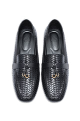 SIENNA WOVEN RING LOAFER-BLACK