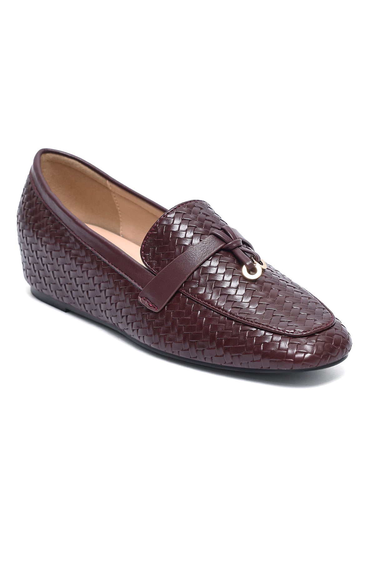 SIENNA WOVEN RING LOAFER-MAROON