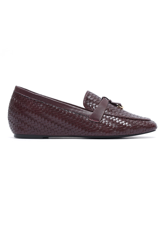 SIENNA WOVEN RING LOAFER-MAROON