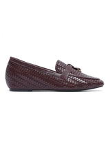 SIENNA WOVEN RING LOAFER-MAROON