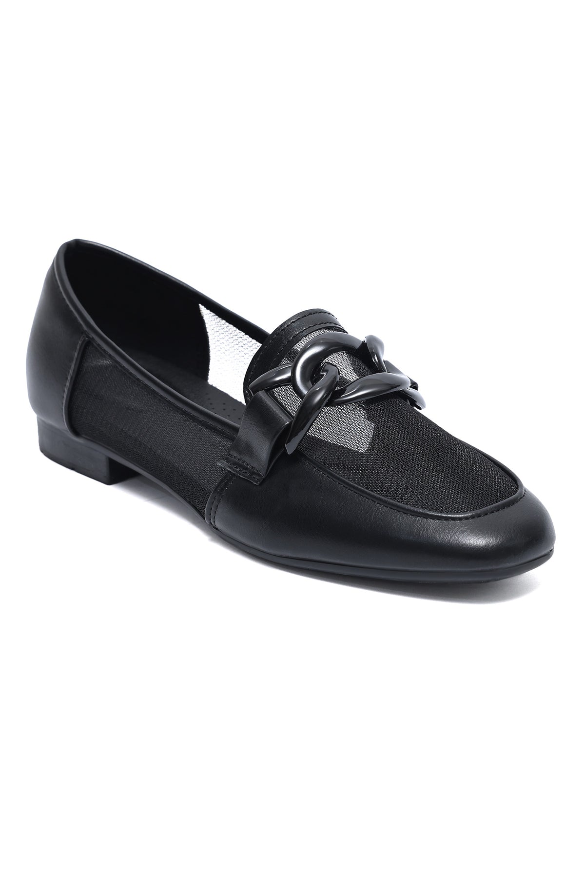 CAMDEN CHAIN LINK MESH LOAFER-BLACK