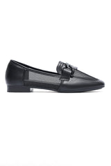 CAMDEN CHAIN LINK MESH LOAFER-BLACK