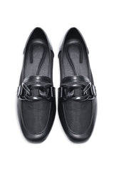 CAMDEN CHAIN LINK MESH LOAFER-BLACK