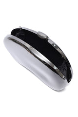 MIRROR CURVE CLUTCH-PEWTER