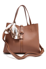 NIGHT LUXE CHAINBAG-BROWN
