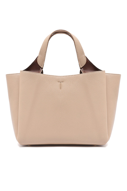 T-CHARM STRUCTURED TOTE BAG-BEIGE