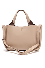 T-CHARM STRUCTURED TOTE BAG-BEIGE