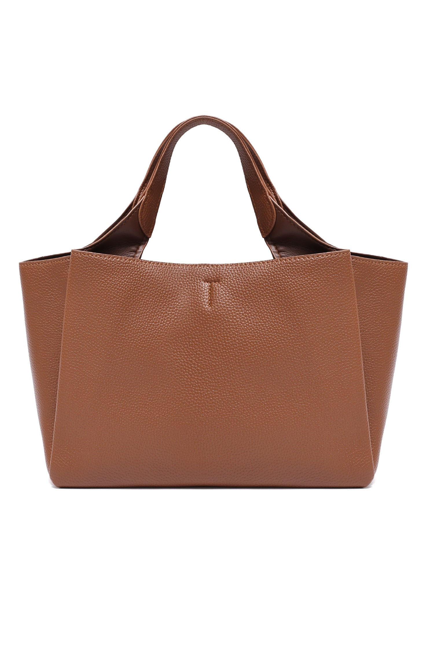 T-CHARM STRUCTURED TOTE BAG-BROWN