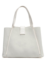 D-RING TEXTURED TOTE BAG-OFFWHITE
