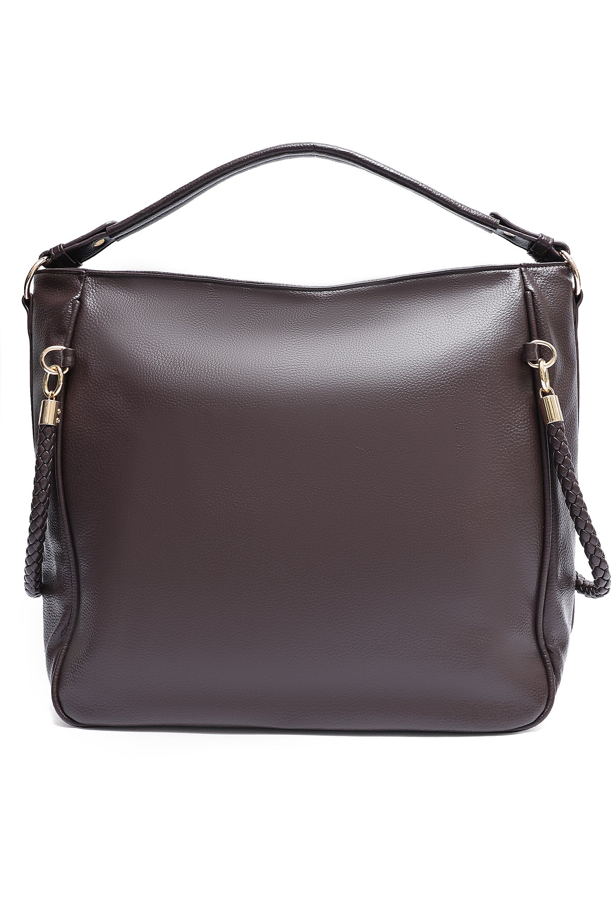 BRAIDED STRAP HOBO BAG-COFFEE