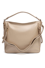 BRAIDED STRAP HOBO BAG-BEIGE