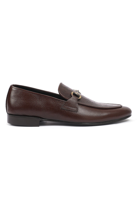 TEXTURED LOAFERS-BURGUNDY