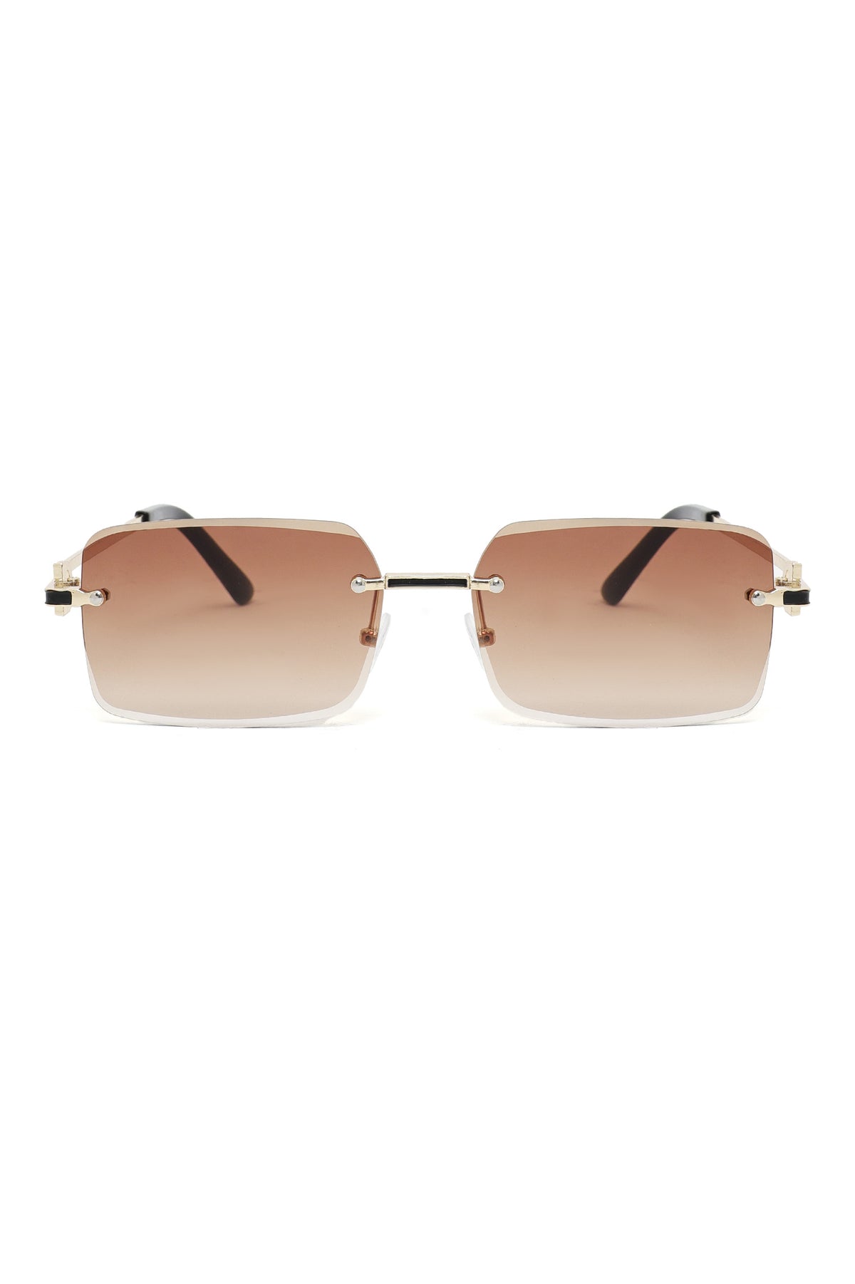 SLASHLINE SPECTACLE RIMLESS GLASSES-BRN-GOLD