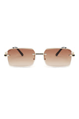 SLASHLINE SPECTACLE RIMLESS GLASSES-BRN-GOLD
