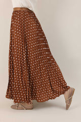 PETAL FLARE SKIRT-MUSTARD