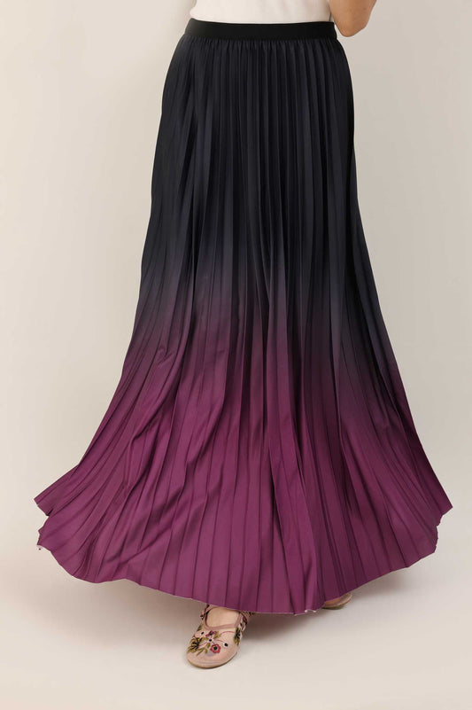 MIDNIGHT FLOUNCE SKIRT -PURPLE