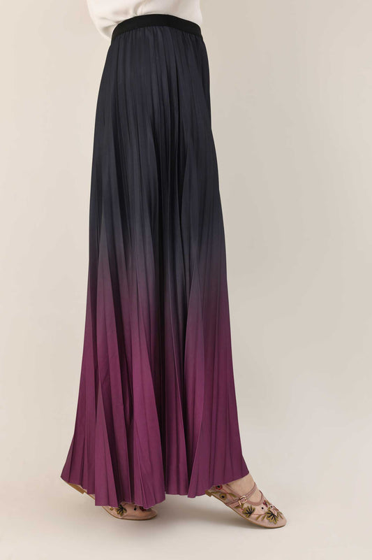 MIDNIGHT FLOUNCE SKIRT -PURPLE
