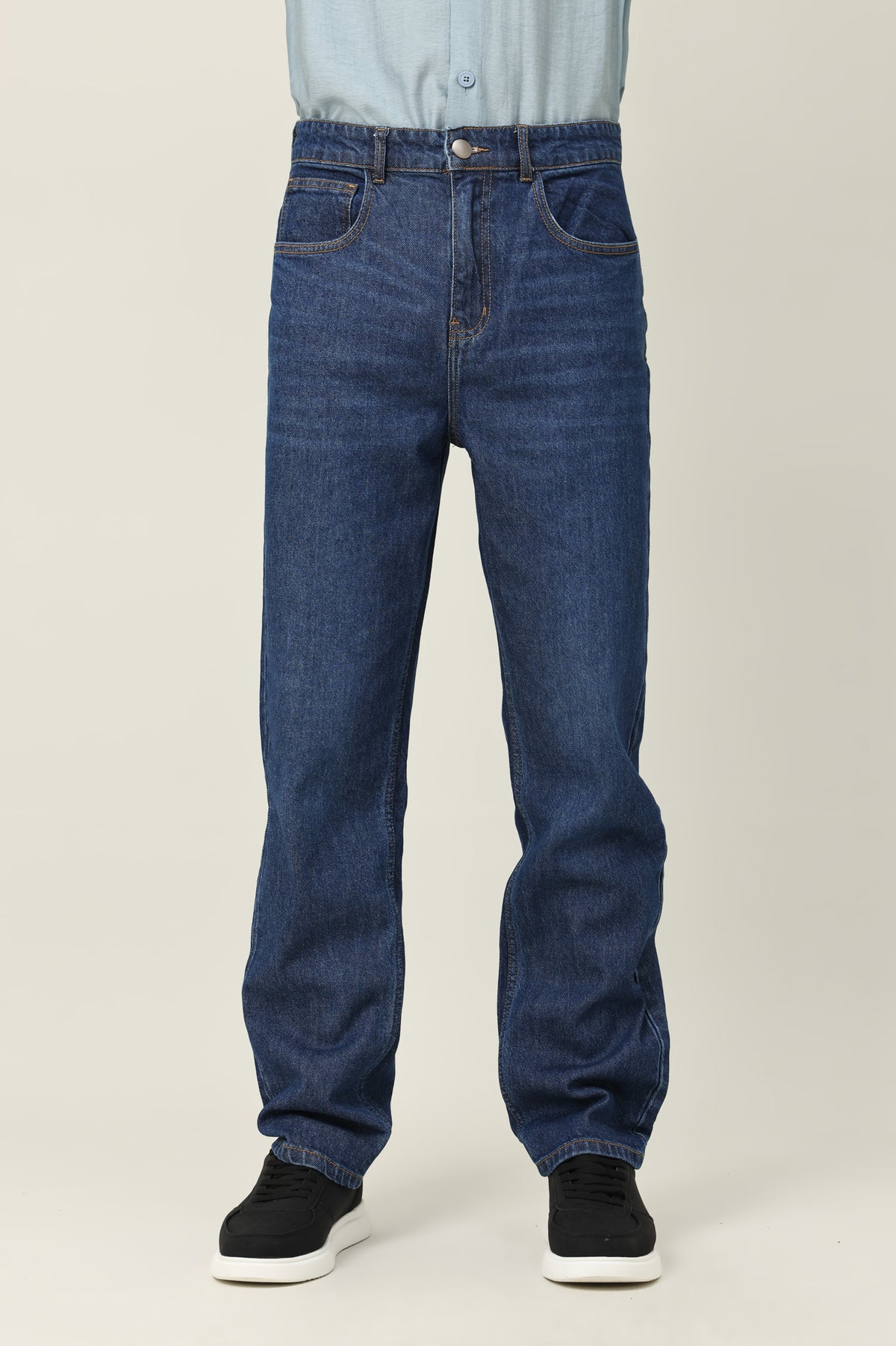 VORTEX FADE CLEAN CUT JEANS-DK/BLUE