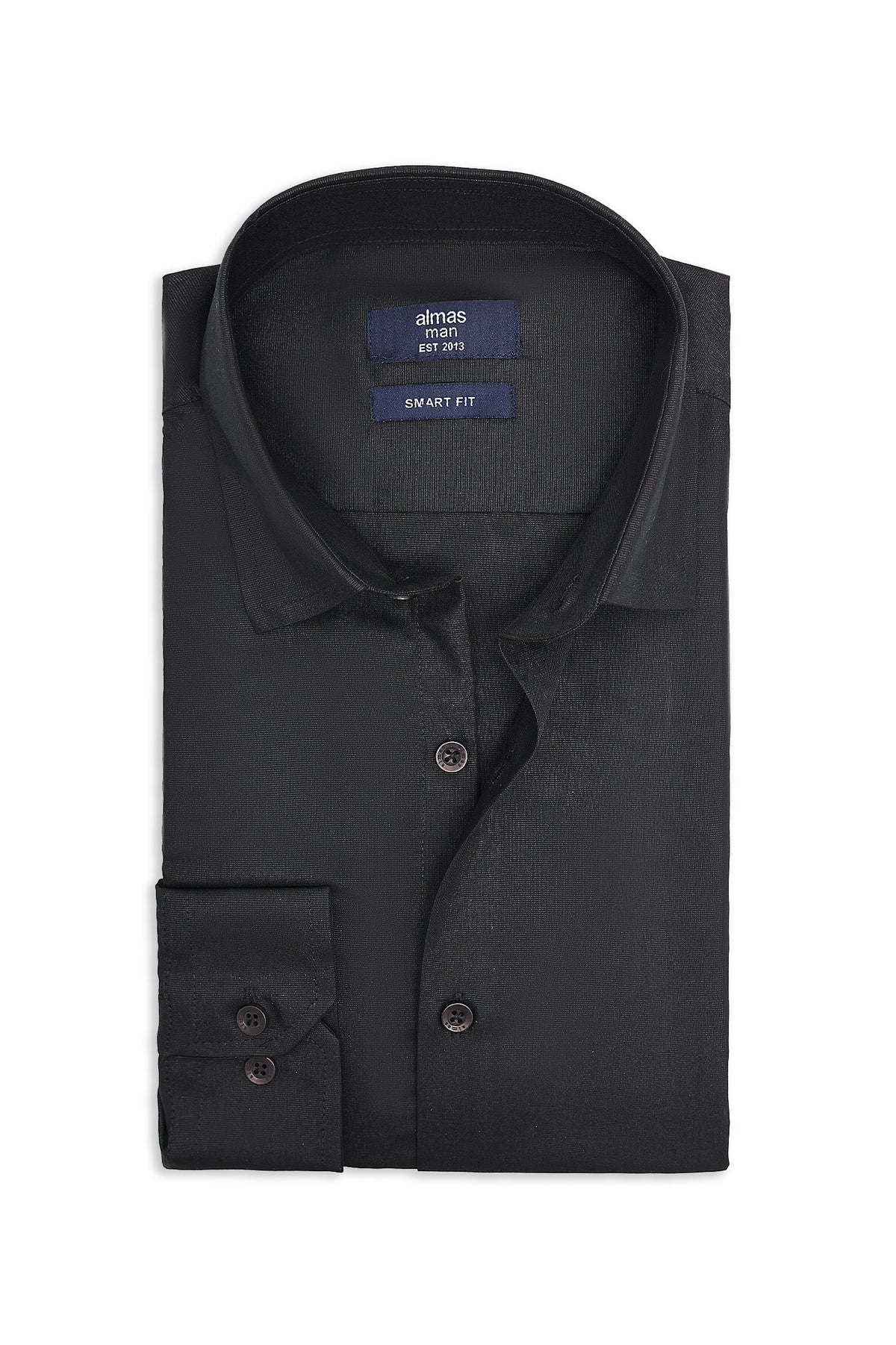 MICRO PATTERN OFFICE SHIRT-BLK