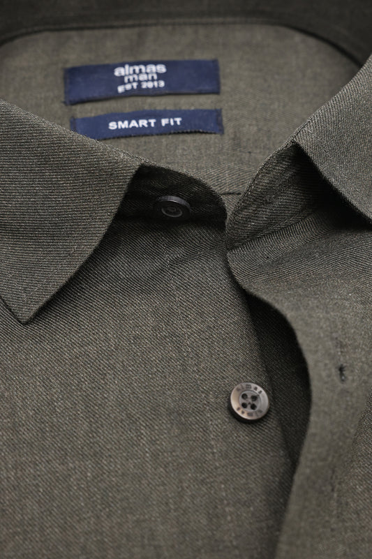 MICRO PATTERN OFFICE SHIRT-DK/GRN
