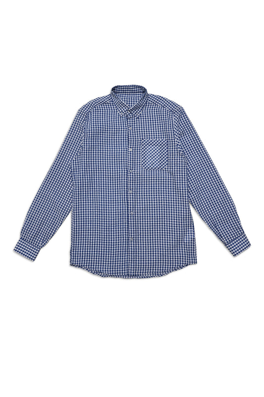 MINI CHECK CASUAL SHIRT-BLUE/CHK