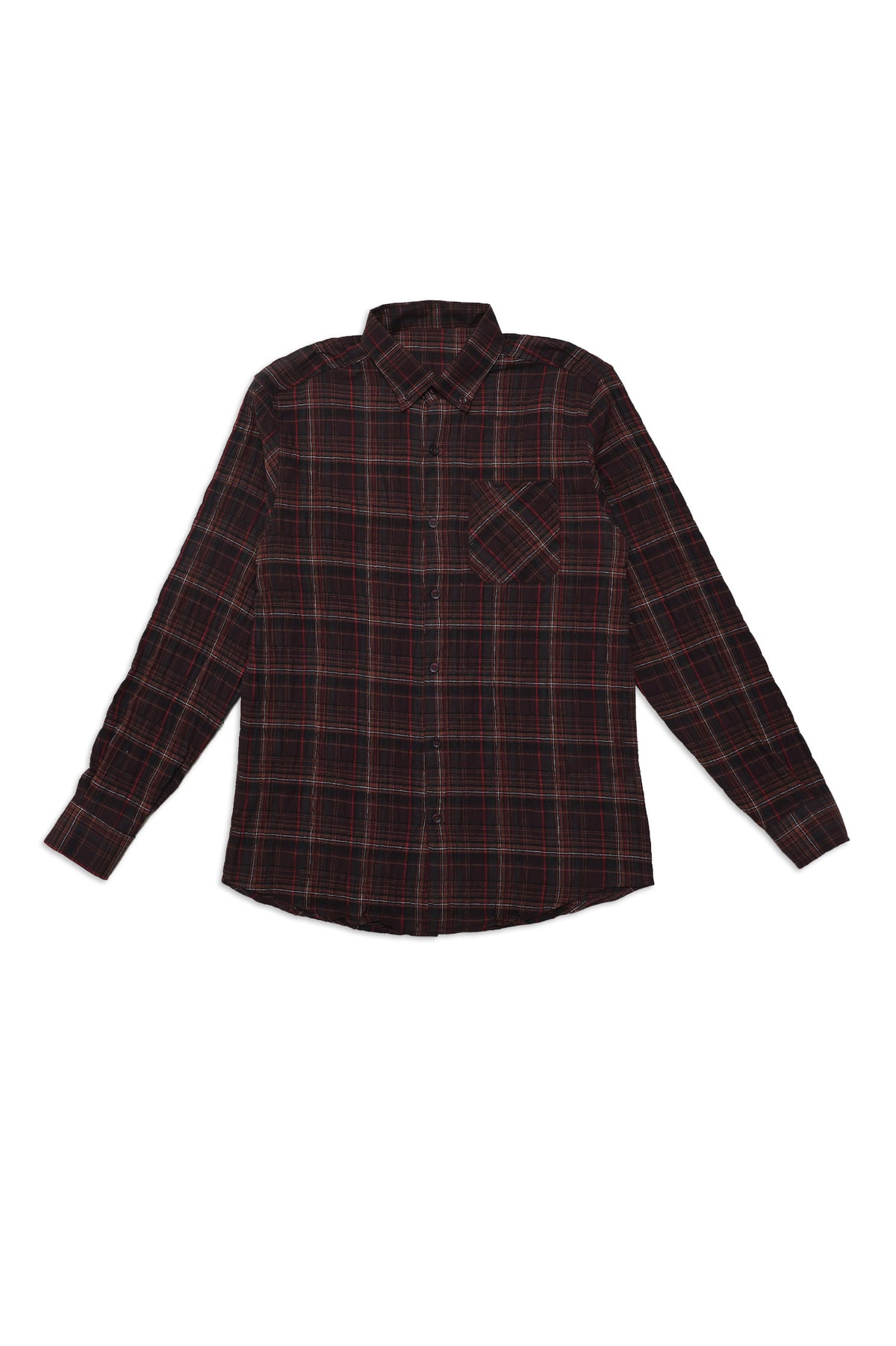 MINI CHECK CASUAL SHIRT-BROWN/CHK