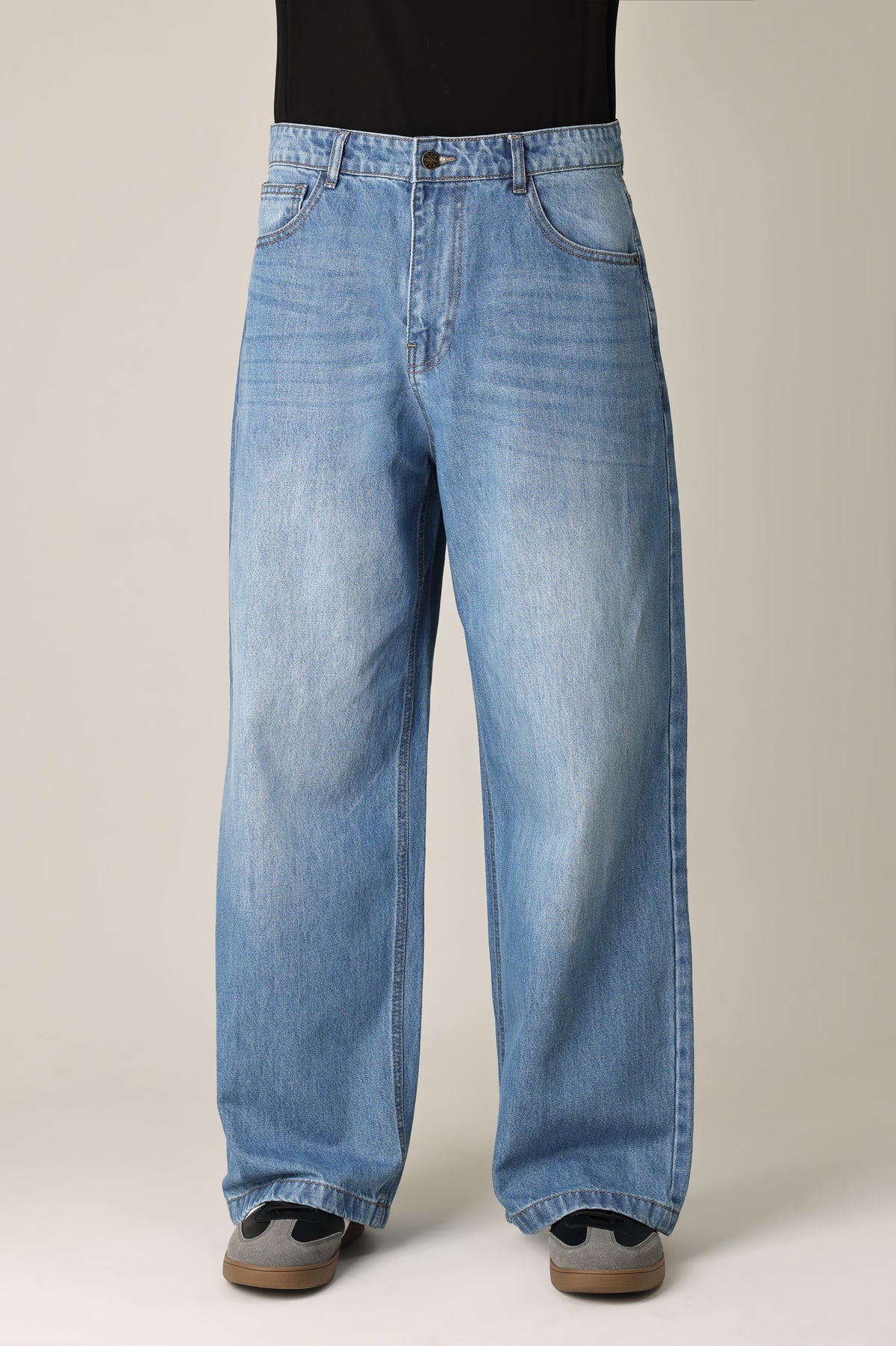 WIDE LEG BAGGY JEANS-LT/BLUE