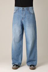 WIDE LEG BAGGY JEANS-LT/BLUE