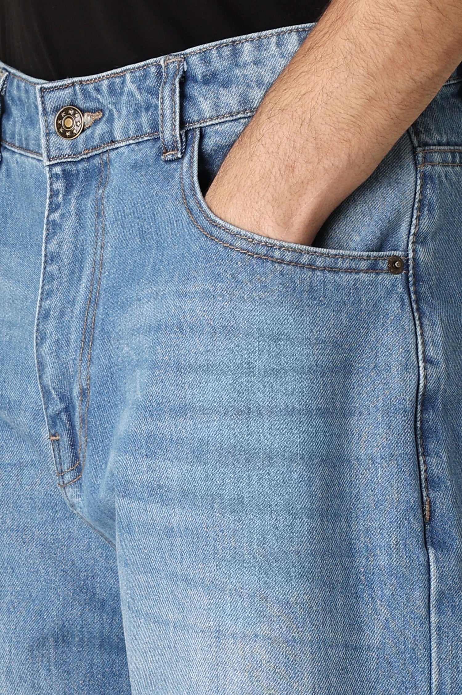 WIDE LEG BAGGY JEANS-LT/BLUE